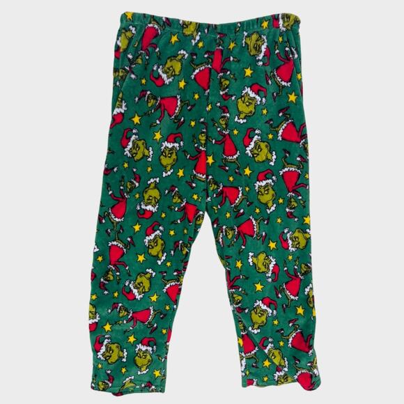 Dr. Suess The Grinch 2X Green Fleece Lounge Pants Pajamas - Picture 1 of 8